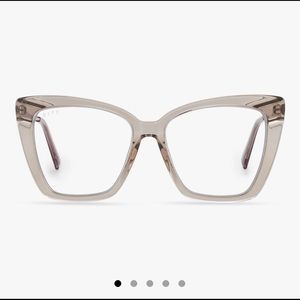 Becky IV vintage crystal diff eye glasses with blue light blocking lenses
